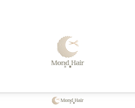 Chapati (tyapa)さんの理美容室新規オープン　【月髪‐Ⅿond　Hair‐】のロゴへの提案