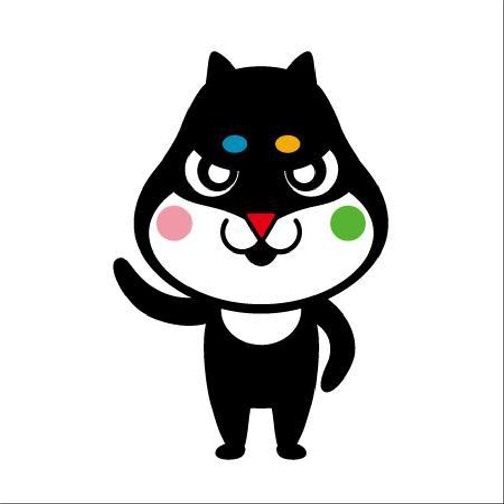 黒をベースとしたわかりやすい企業キャラクター、マスコットのデザイン制作