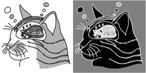 ハル ()さんの脳内メーカーのようなイラストを猫verで3つ描いてほしい(参考画像多数あり)への提案