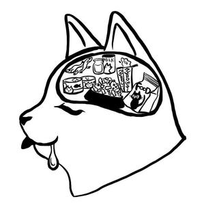 そのりょう (sonorah)さんの脳内メーカーのようなイラストを猫verで3つ描いてほしい(参考画像多数あり)への提案