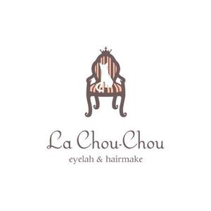 saracaさんのまつげエクステサロン「eyelash&hairmake  La chou-chou」のロゴ作成への提案