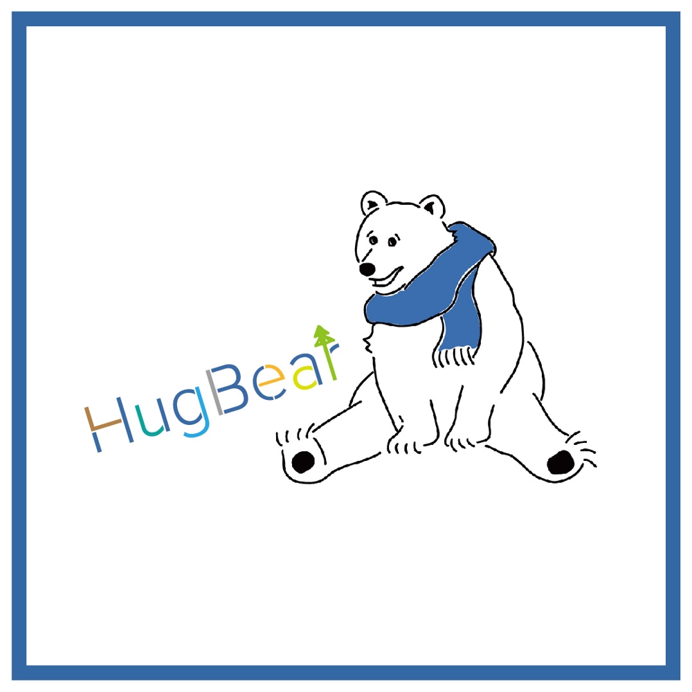 アウトドアブランド「HugBear」のロゴデザイン