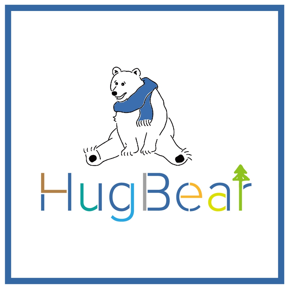 アウトドアブランド「HugBear」のロゴデザイン