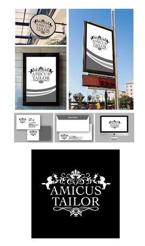 King_J (king_j)さんのオーダースーツブランド「AMICUS TAILOR」のロゴ作製への提案