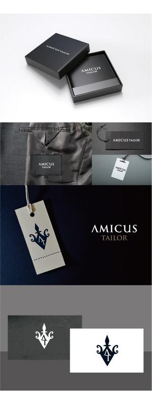 serihana (serihana)さんのオーダースーツブランド「AMICUS TAILOR」のロゴ作製への提案