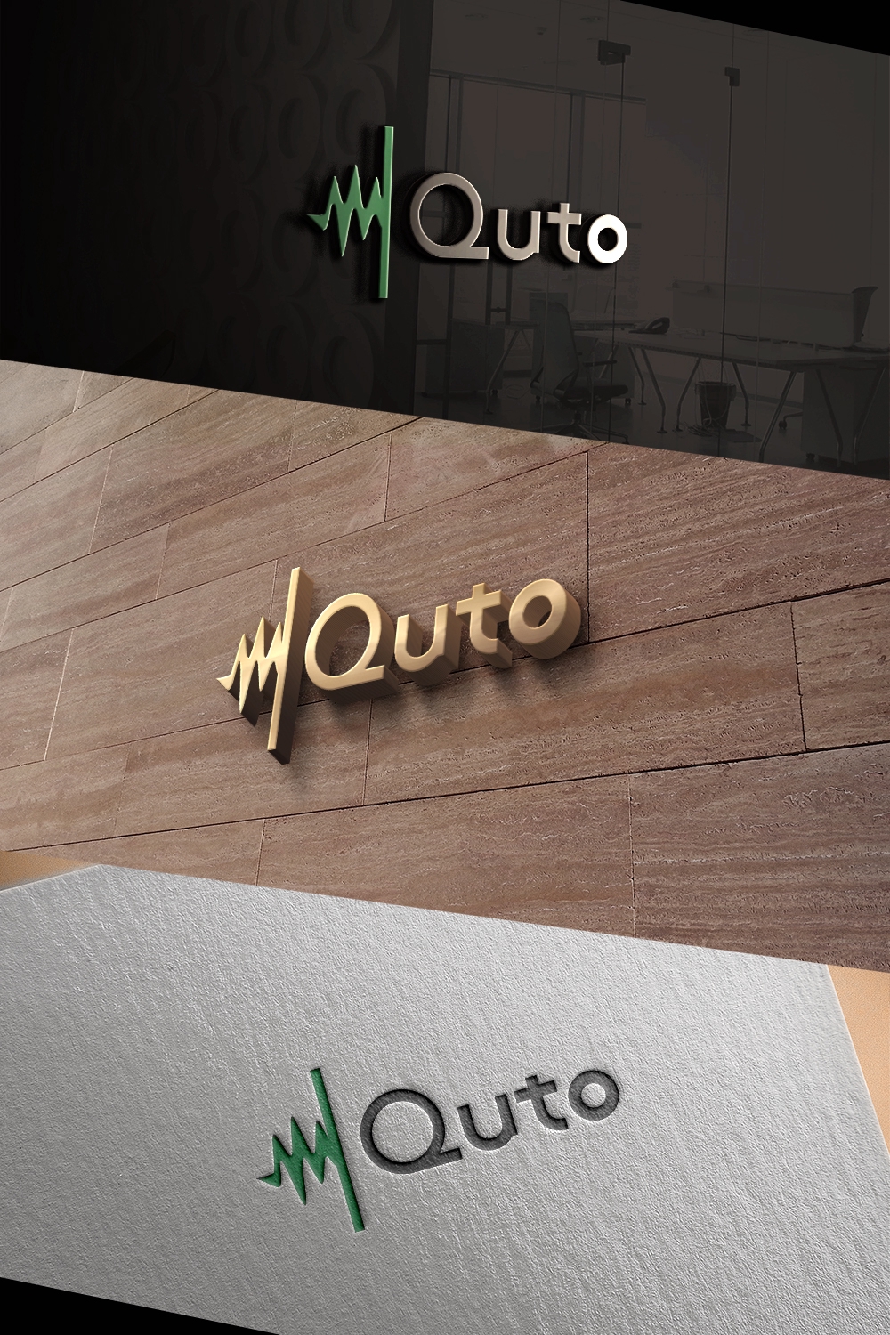 吸音材メーカーの新商品【Quto】のロゴ