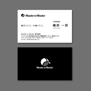 TYPOGRAPHIA (Typograph)さんのコンテンツマーケティング診断を売り出す企業「Wander to Wonder」の名刺への提案