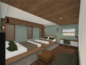 Office Matsuzaki (M4tsu)さんのホテル客室のインテリア・３Dパースデザインへの提案