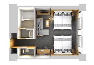 officeCNO (officeCNO)さんのホテル客室のインテリア・３Dパースデザインへの提案