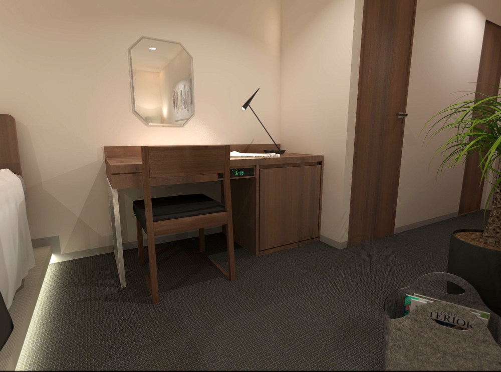 ホテル客室のインテリア・３Dパースデザイン