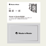 Harayama (chiro-chiro)さんのコンテンツマーケティング診断を売り出す企業「Wander to Wonder」の名刺への提案