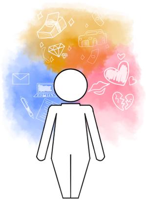 鯨(けい) ()さんの棒人間イラストと　シンプルなアイコンのイラストへの提案
