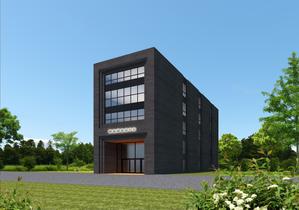 HEMIIK＆Co. (hem_design)さんの5階建て会社事務所の建築パースへの提案