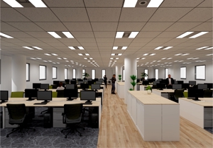 ISHIKURA DESIGN (i_design1)さんの5階建て会社事務所の建築パースへの提案