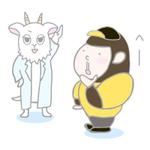 オカ　エリ (eri520)さんの説明動画に登場するヤギ（指南役）とゴリラ（企業・スタッフ）のキャラクター制作への提案