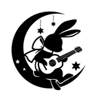 makiko_f (makiko_f)さんのリボンをつけたうさぎ・星・月・ギターを入れたキャラクターのデザインへの提案