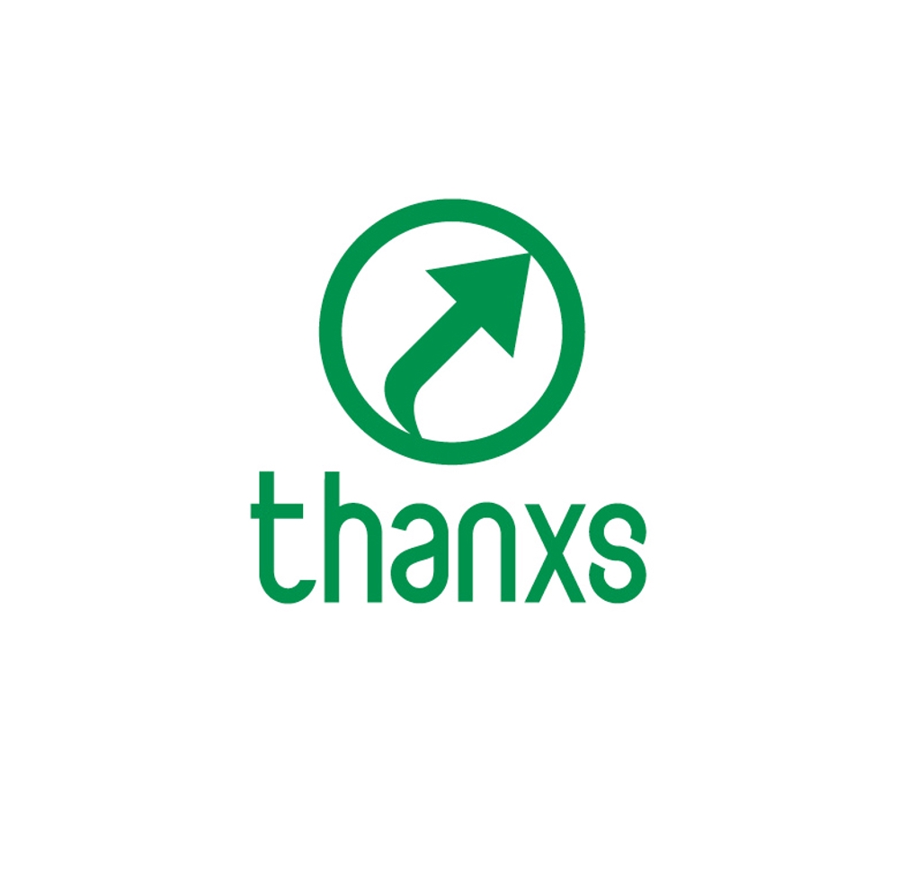 「thanxs」のロゴ作成（商標登録なし）