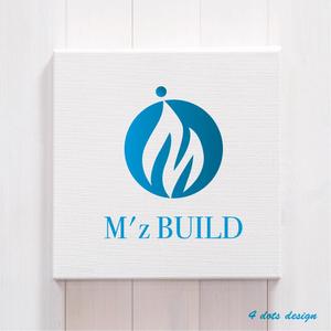 4 dots design (4-dots-design)さんの建設会社のロゴ 株式会社エムズビルド M'z BUILD への提案