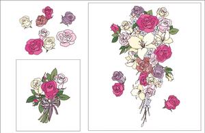 鈴木勇介 (szkysk)さんの転写紙の花束の絵柄に色を塗って下さい。への提案