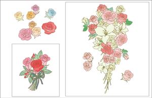 黒川 ()さんの転写紙の花束の絵柄に色を塗って下さい。への提案