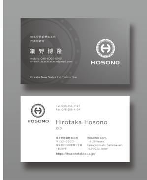越智DTP (ocnbak)さんの株式会社HOSONOの名刺デザインへの提案