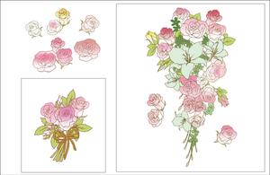 TOP55 (TOP55)さんの転写紙の花束の絵柄に色を塗って下さい。への提案