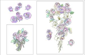 haruruna ()さんの転写紙の花束の絵柄に色を塗って下さい。への提案
