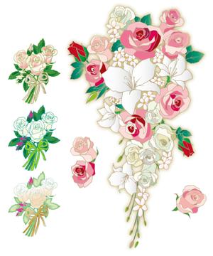 koma2 (koma2)さんの転写紙の花束の絵柄に色を塗って下さい。への提案