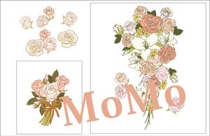 MoMo (plus_nekonote)さんの転写紙の花束の絵柄に色を塗って下さい。への提案