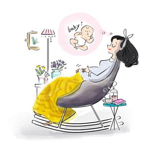 十時朱視 (alloallo_oui)さんの産前や産後のママさんケア専門整体院のイメージイラストへの提案