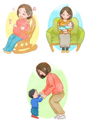 sakamiki (ocha4)さんの産前や産後のママさんケア専門整体院のイメージイラストへの提案