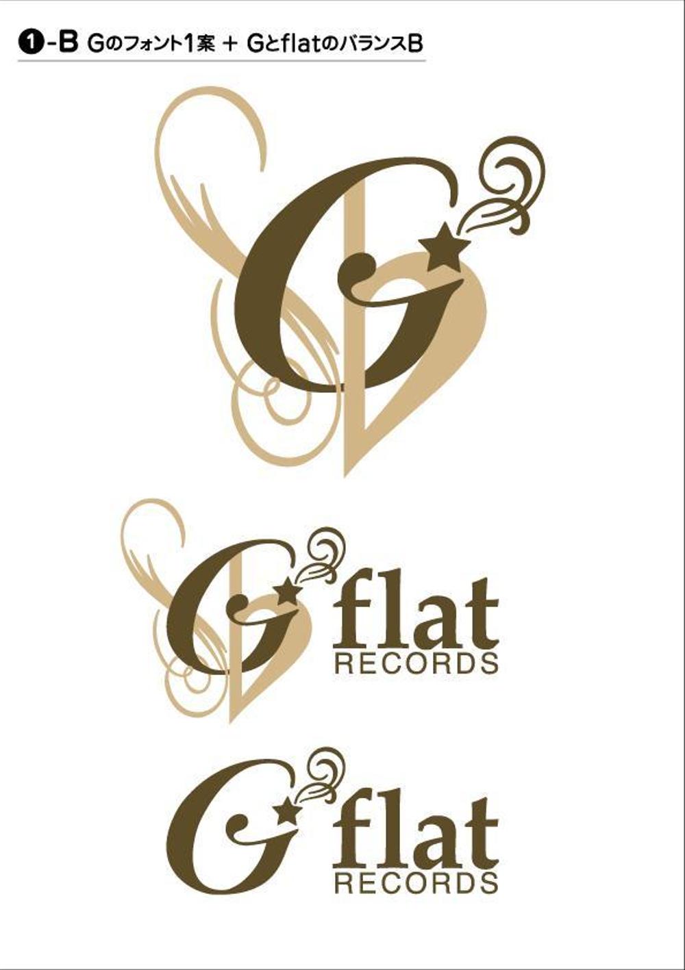 インディーズ音楽レーベル「G-flat Records」のロゴ作成