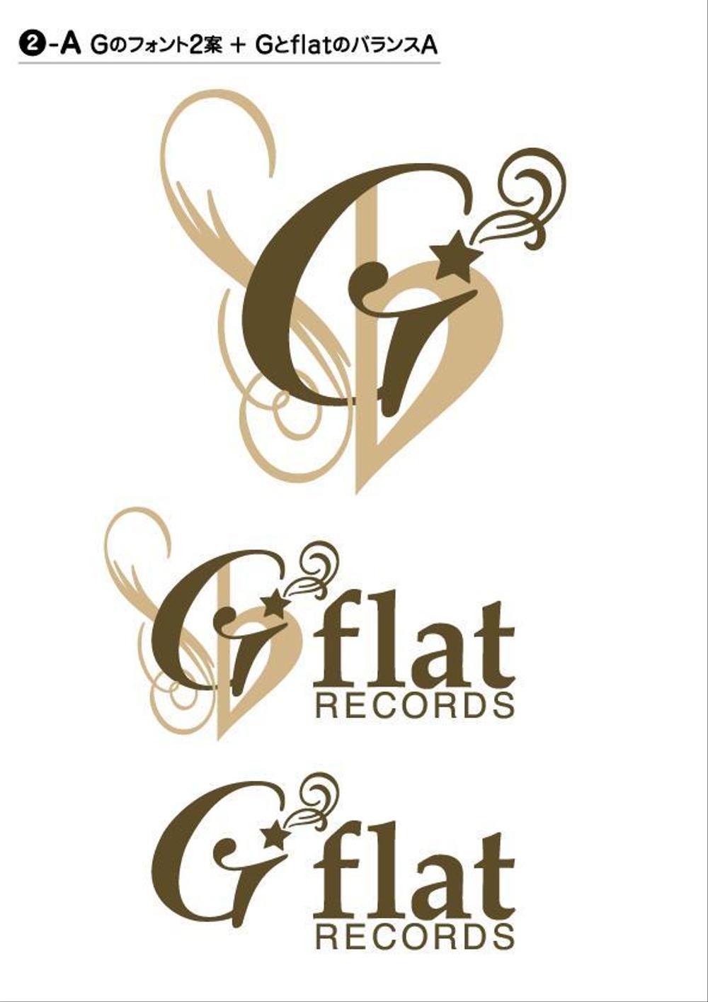 インディーズ音楽レーベル「G-flat Records」のロゴ作成