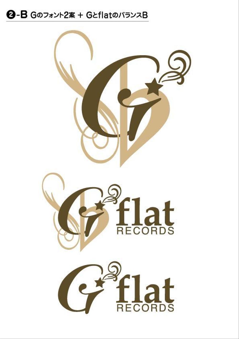 インディーズ音楽レーベル「G-flat Records」のロゴ作成