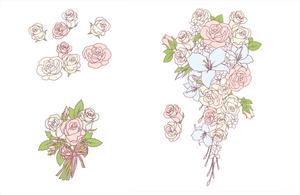 川田翔子 (kawata_shoko_432)さんの転写紙の花束の絵柄に色を塗って下さい。への提案