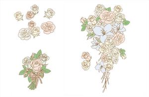 川田翔子 (kawata_shoko_432)さんの転写紙の花束の絵柄に色を塗って下さい。への提案