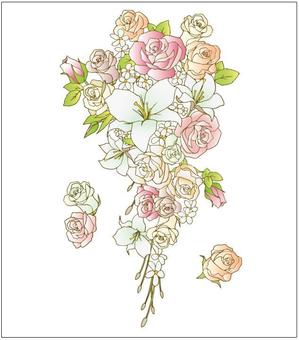 ago (cokiago-8)さんの転写紙の花束の絵柄に色を塗って下さい。への提案