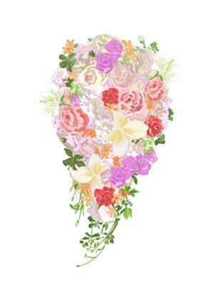 kikujiro (kiku211)さんの転写紙の花束の絵柄に色を塗って下さい。への提案