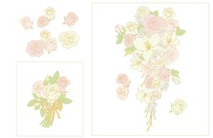 ui (chinamioshima)さんの転写紙の花束の絵柄に色を塗って下さい。への提案