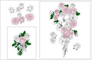 raaa_kazahananosuittiさんの転写紙の花束の絵柄に色を塗って下さい。への提案