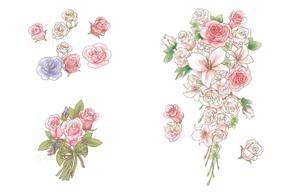 コリンパレット (corinpalette)さんの転写紙の花束の絵柄に色を塗って下さい。への提案