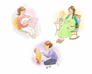 WAKKO (wakko)さんの産前や産後のママさんケア専門整体院のイメージイラストへの提案