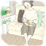 Coba (f-a-k)さんの産前や産後のママさんケア専門整体院のイメージイラストへの提案