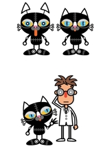 岩井デザイン (iwaimura)さんの【登録者20万人YouTube】「ロボット猫」と「工学博士」のキャラクターイメージへの提案