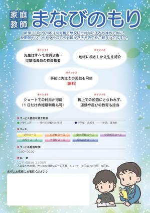 吉本奈保子｜Web・SNSデザイン (horizon87)さんの家庭教師を探しているお客様向けのポススティングちらし（デザイン）作成への提案