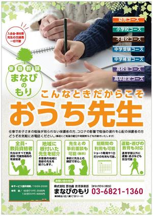 TARA (TARAINU)さんの家庭教師を探しているお客様向けのポススティングちらし（デザイン）作成への提案