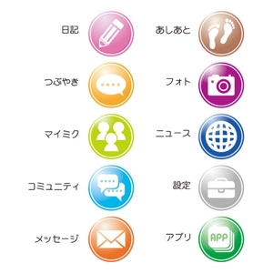 teppei (teppei-miyamoto)さんのSNS系Androidアプリのジャンルアイコン制作への提案