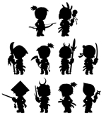 みゆきSK Web&DTPサービス (miyuki_sk)さんの武士10人集団が立っているキャラクターイラストへの提案