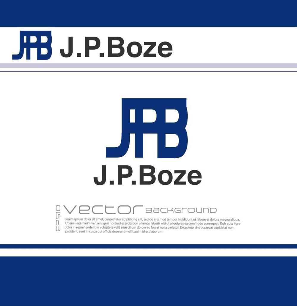 スクールショップ男子学生服PB商品ロゴを将来イメージしている。店名ロゴ「J.P.Boze」を