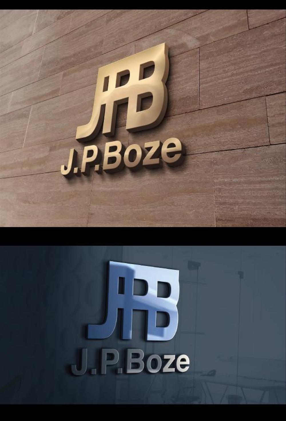 スクールショップ男子学生服PB商品ロゴを将来イメージしている。店名ロゴ「J.P.Boze」を